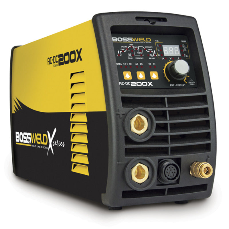 bossweld x series ac dc 200X tig welder from front left view