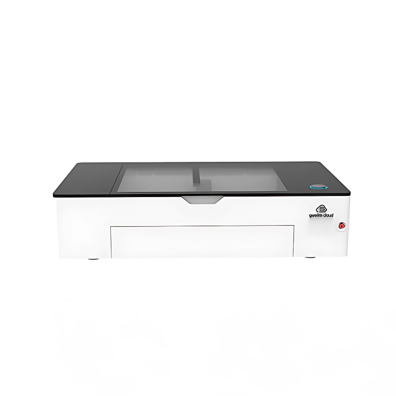 gweike cloud rf metal tube laser cutter and engraver from front top view on a white background
