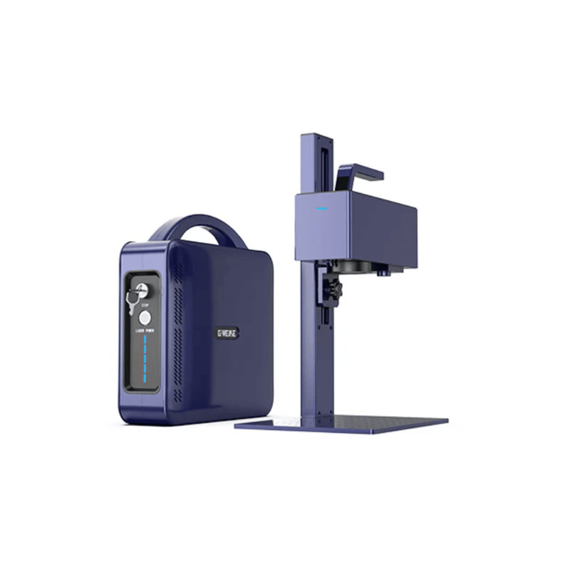 gweike g2 fibre laser engraver from front right side view on a white background