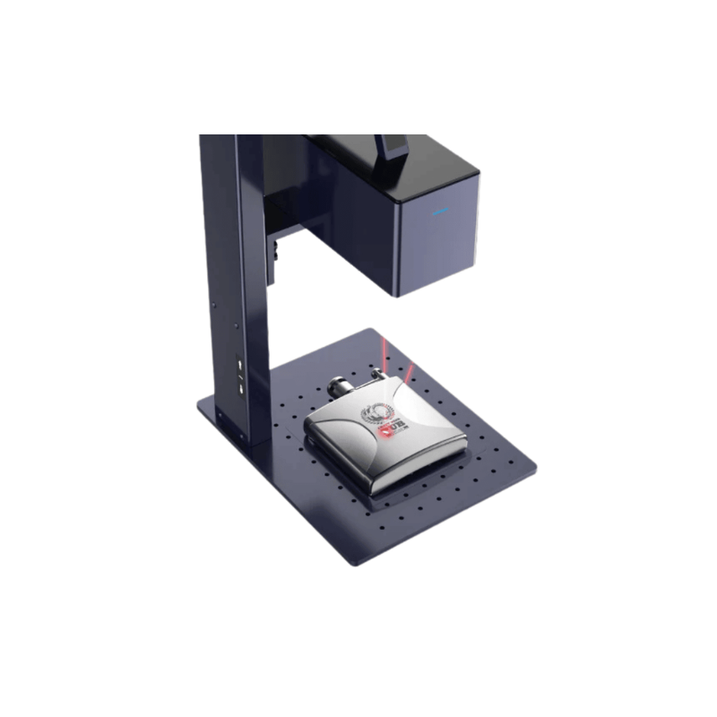 gweike g2 pro fibre laser from rear left side view engraving hip flask