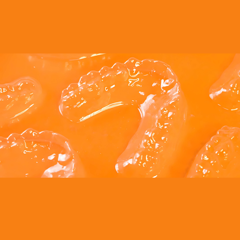 clear dental aligners made of vaquform polyethylene terephthalate glycol sheets