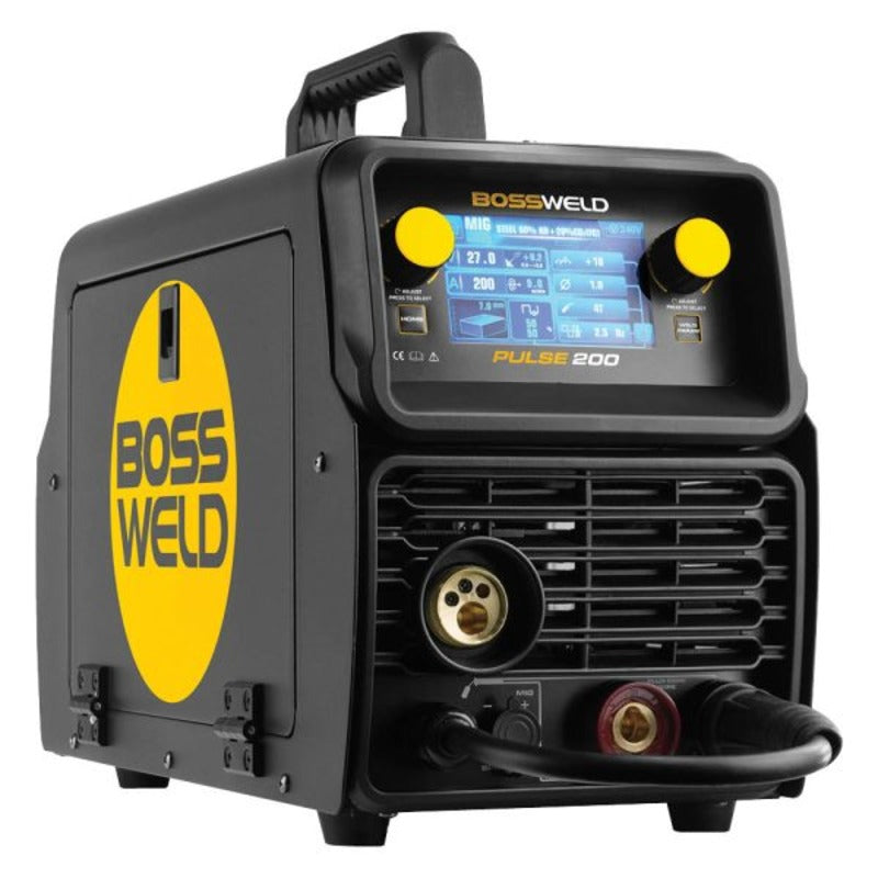 bossweld buddy pulse 200 inverter welder from front left side view