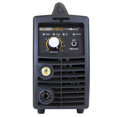 bossweld x cut 15.0 plasma cutter from front view on a white background