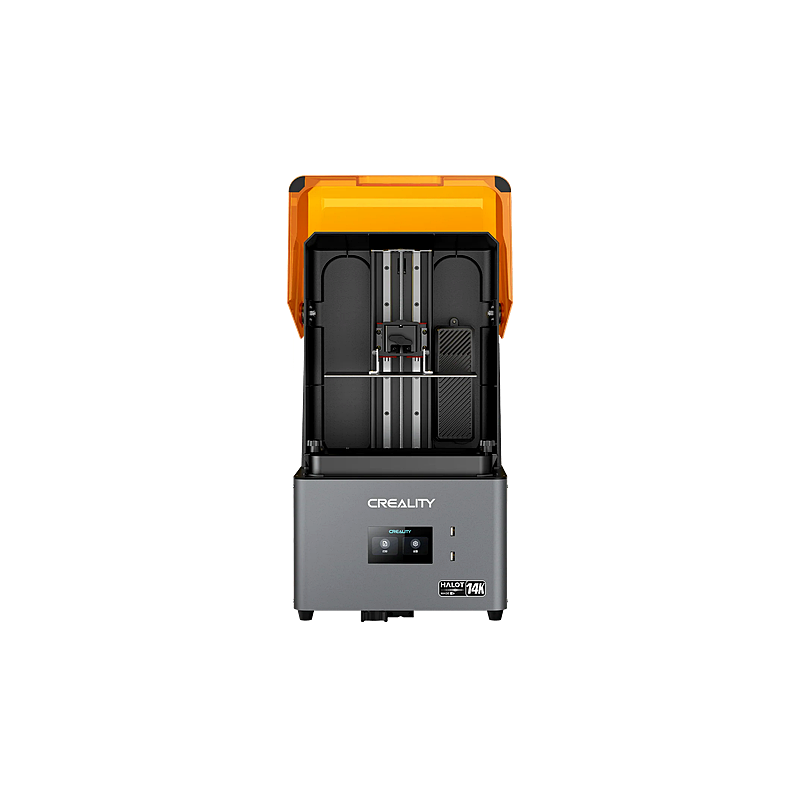 Creality Halot-Mage S 14K Resin 3D Printer from front view with open lid