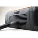 rear view of emblaser pro 60 watt laser cutter featuring spaced vents and hose connection