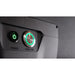 close up view of power and function buttons on the emblaser pro laser cutter