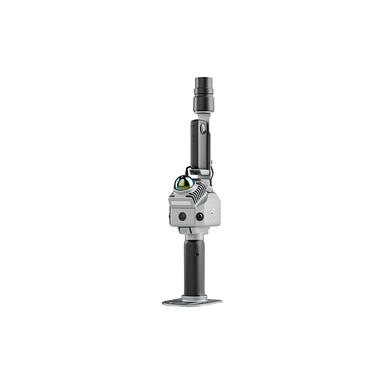 Front right side view of FJDynamics Trion P2 LiDAR Scanner with Insta360 X3