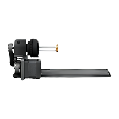 Front view of  Rotary attachment for Gweike Cloud G2/G3 laser engravers