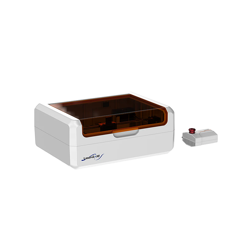 Front left side view of Laservii M1 12-Watt Laser Engraver with Controller