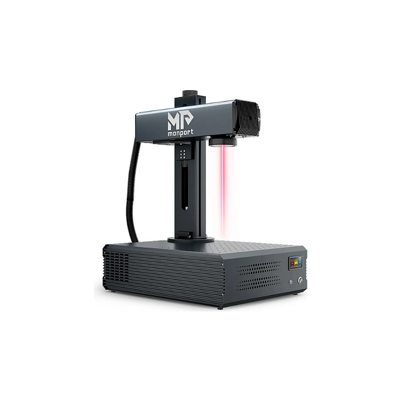 Front left side view of the Monport GA 100 watts MOPA laser engraver
