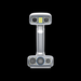 shining 3d einscan h2 scanner from a front close up view