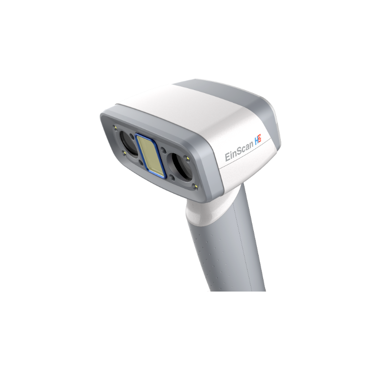 shining 3d einscan h2 upper scanner in close up from top right side view