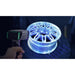 shining 3d einscan hx scanner from a rear right angle view scanning a wheel rim