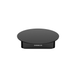 high angle view of shining 3d transcan c black turntable on a white background