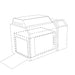 black and white tiertime x5 3d printer with 3d box build volume inside
