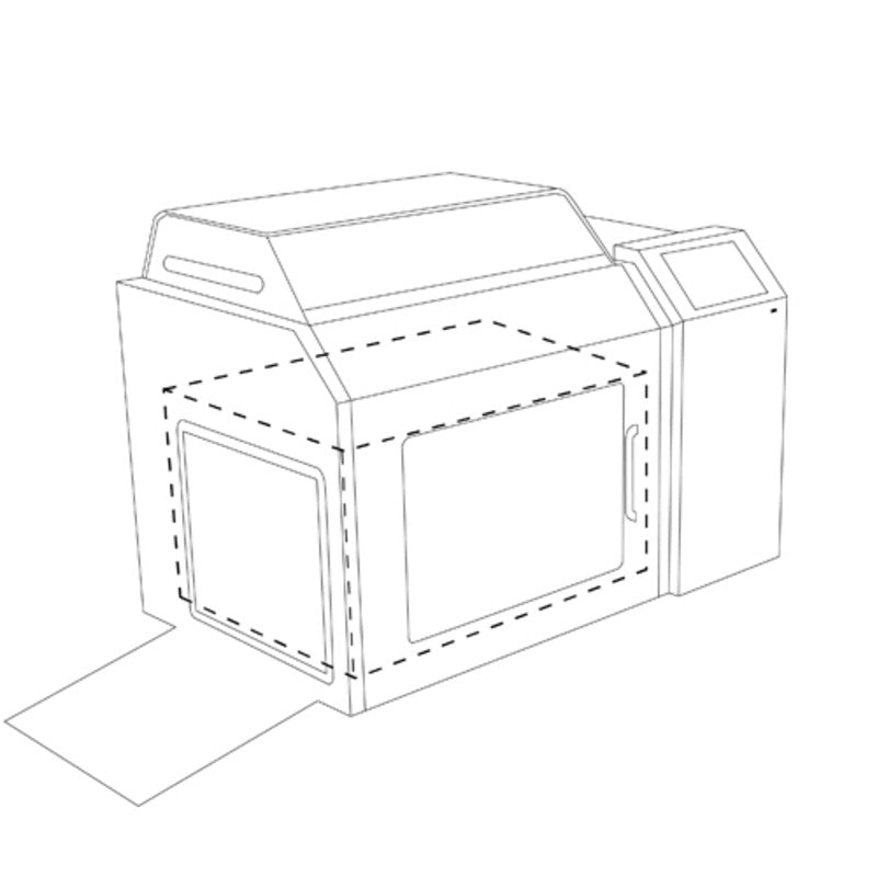 black and white tiertime x5 3d printer with 3d box build volume inside