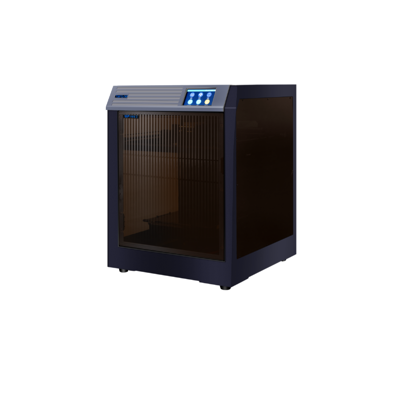 tiertime up mini 3 3d printer with closed door from front right side view