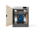 tiertime up mini 3 3d printer from front view with blue printed vase inside