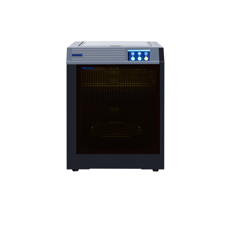 tiertime up mini 3 3d printer with closed door from front view
