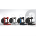 four tiertime up plus 2 3d printers in red, white, blue, and black displayed side by side