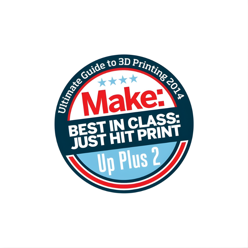 award badge for tiertime up plus 2 from make magazine 3d printing buyer’s guide