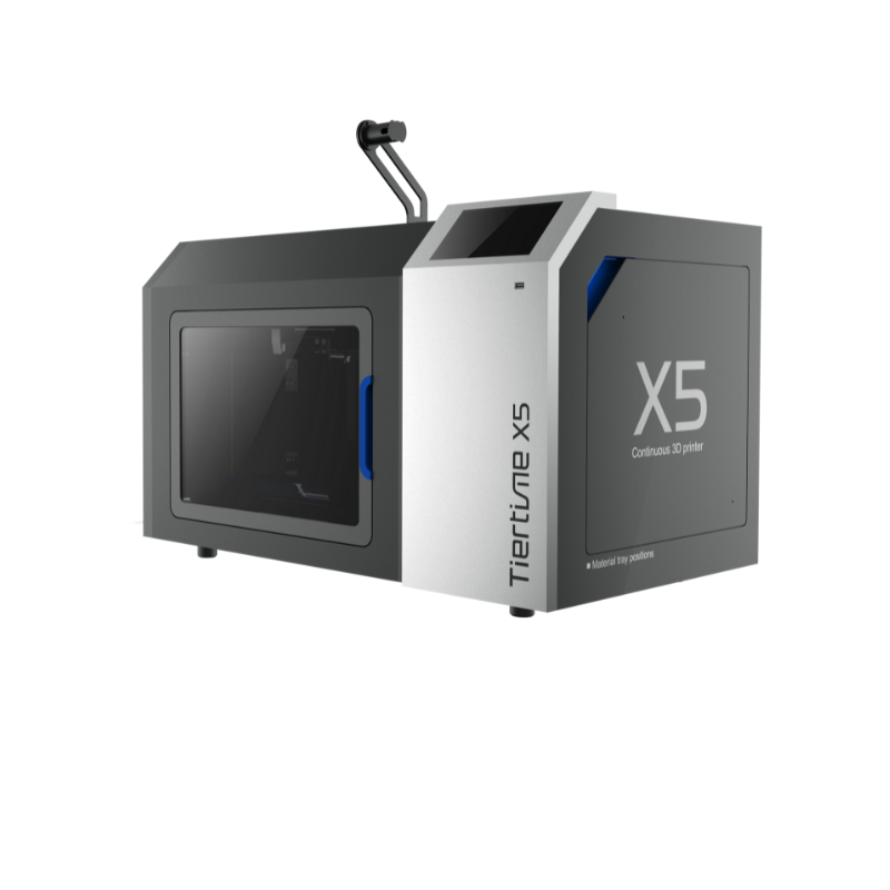 tiertime up x5 3d printer without top lid from front right side view