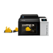 tiertime up x5 3d printer with yellow printed models from front view