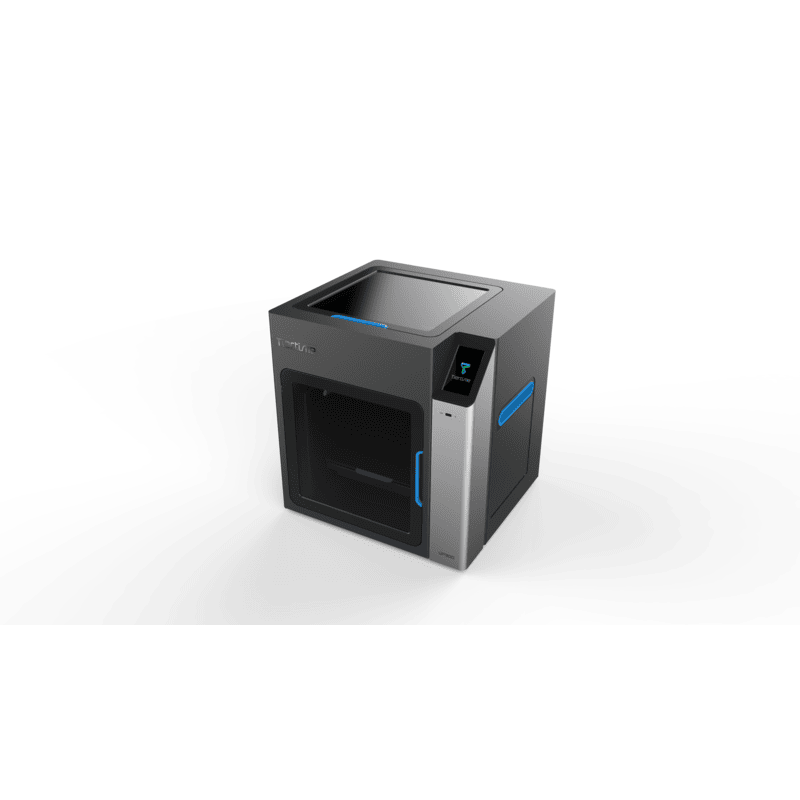 3d printer from the front showing both the top and front doors