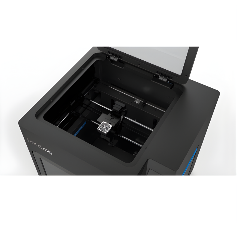 tiertime up300 3d printer with open lid from top view