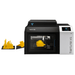 front view of tiertime x5 3d printer showing three 3d printed objects