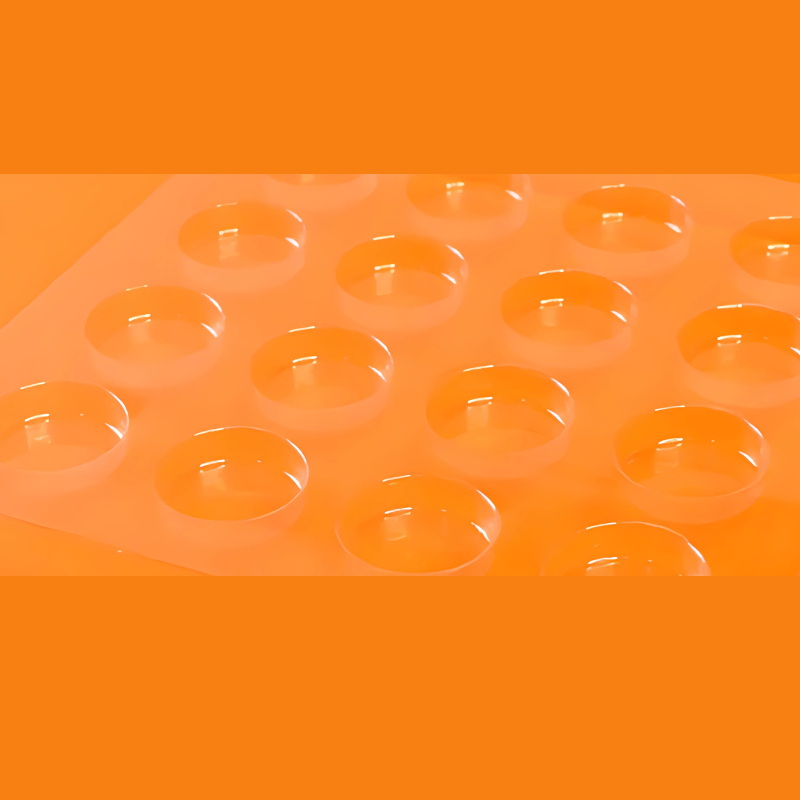 clear circle mould made of vaquform polyethylene terephthalate glycol sheets