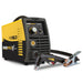 bossweld x cut 15.0 plasma cutter from front left side view with torch and earth clamp in lower right corner